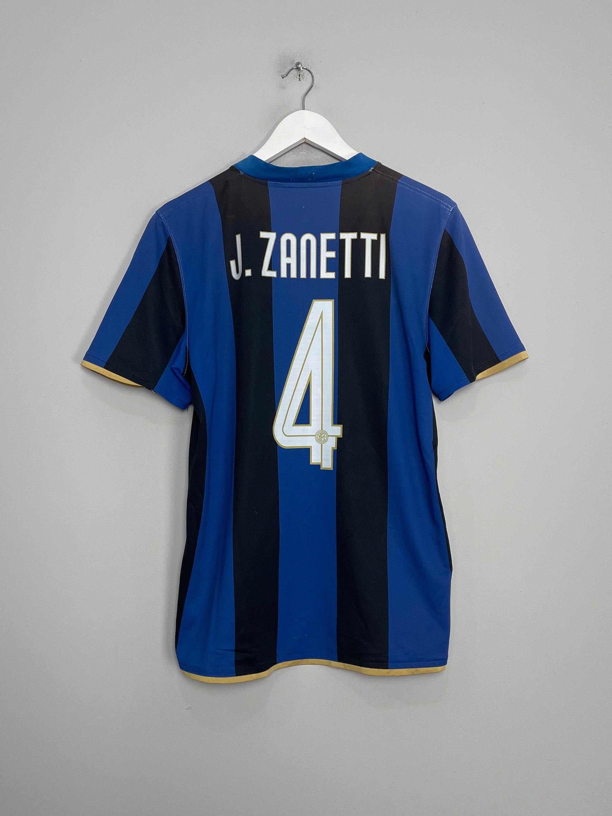 2008/09 INTER MILAN J.ZANETTI #4 HOME SHIRT (M) NIKE