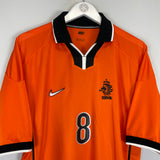 1998/00 NETHERLANDS BERGKAMP #8 HOME SHIRT (L) NIKE