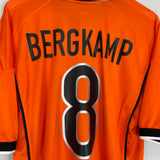 1998/00 NETHERLANDS BERGKAMP #8 HOME SHIRT (L) NIKE