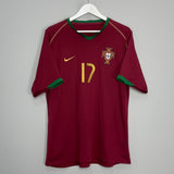 2006/08 PORTUGAL C.RONALDO #17 HOME SHIRT (XL) NIKE