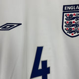 2005/07 ENGLAND GERRARD #4 HOME SHIRT (L) UMBRO