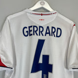 2005/07 ENGLAND GERRARD #4 HOME SHIRT (L) UMBRO