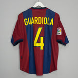 1998/00 BARCELONA GUARDIOLA #4 HOME SHIRT (M) NIKE