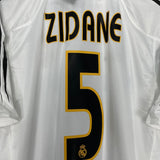 2003/04 REAL MADRID ZIDANE #5 *BNWT* HOME SHIRT (L) ADIDAS