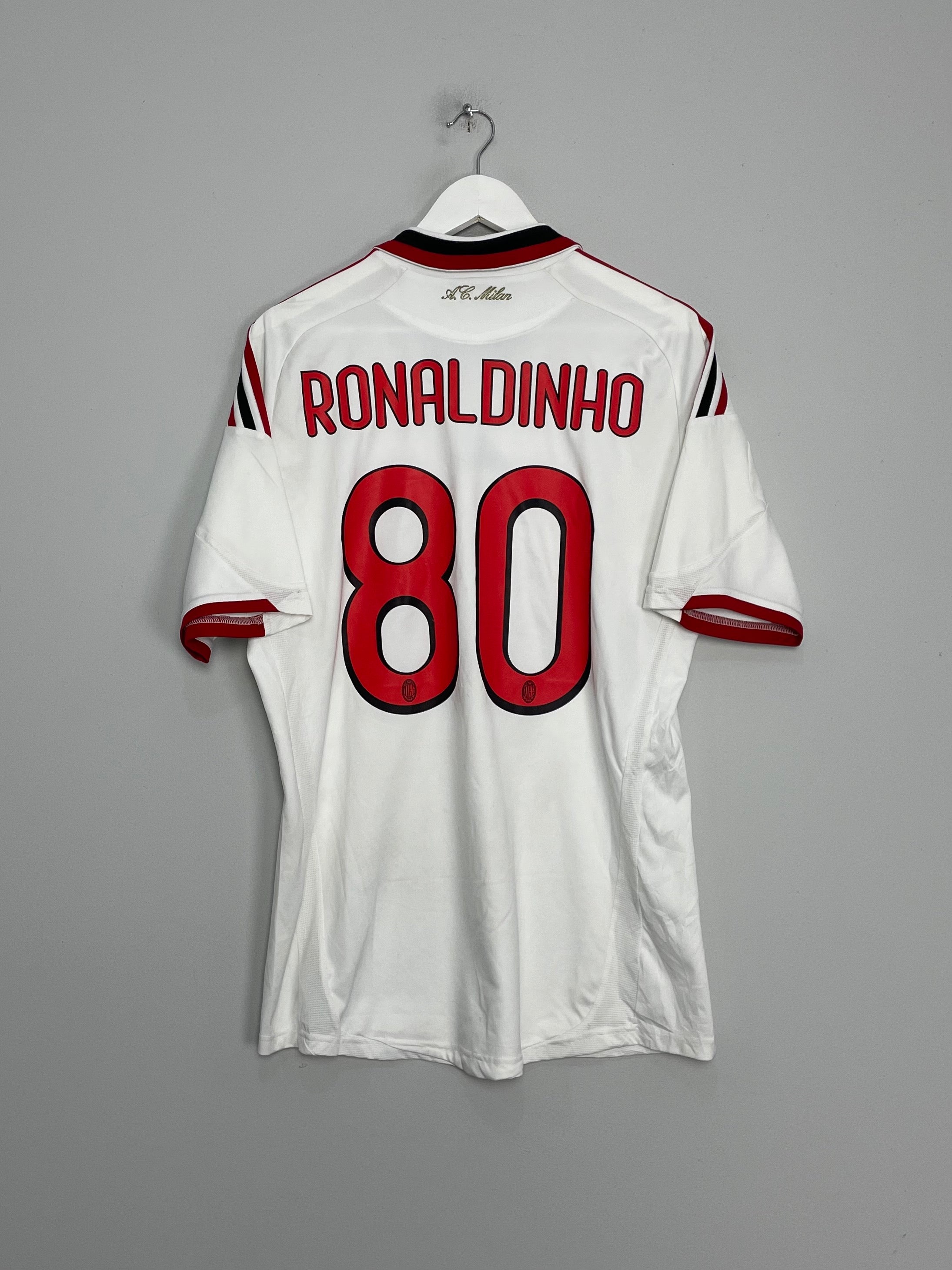 2009/10 AC MILAN RONALDINHO #80 AWAY SHIRT (XL) ADIDAS