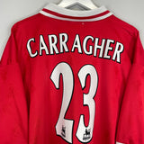 1996/98 LIVERPOOL CARRAGHER #23 HOME SHIRT (XXL) REEBOK