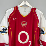 2004/05 ARSENAL BERGKAMP #10 HOME SHIRT (XXL) NIKE