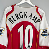 2004/05 ARSENAL BERGKAMP #10 HOME SHIRT (XXL) NIKE