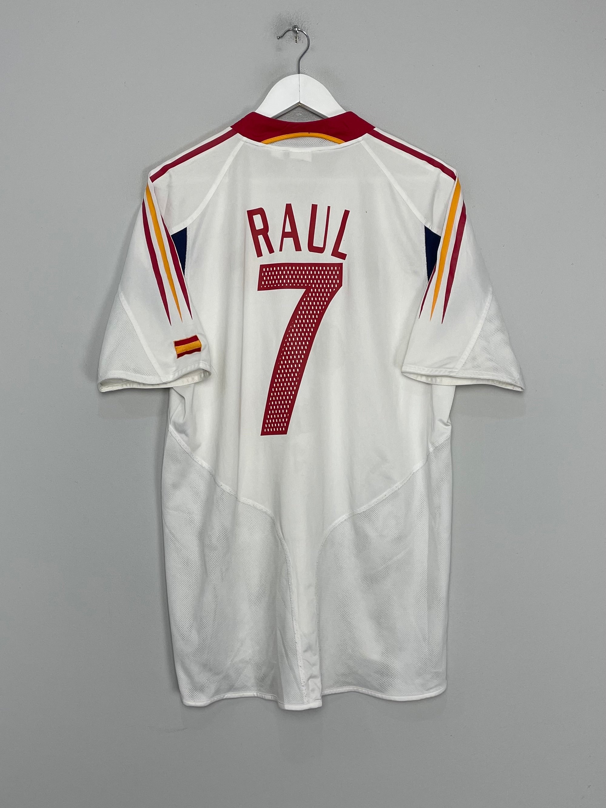 2004/05 SPAIN RAUL #7 AWAY SHIRT (L) ADIDAS