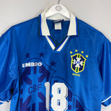 1994 BRAZIL RONALDINHO #18 AWAY SHIRT (L) UMBRO