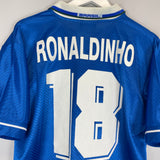 1994 BRAZIL RONALDINHO #18 AWAY SHIRT (L) UMBRO