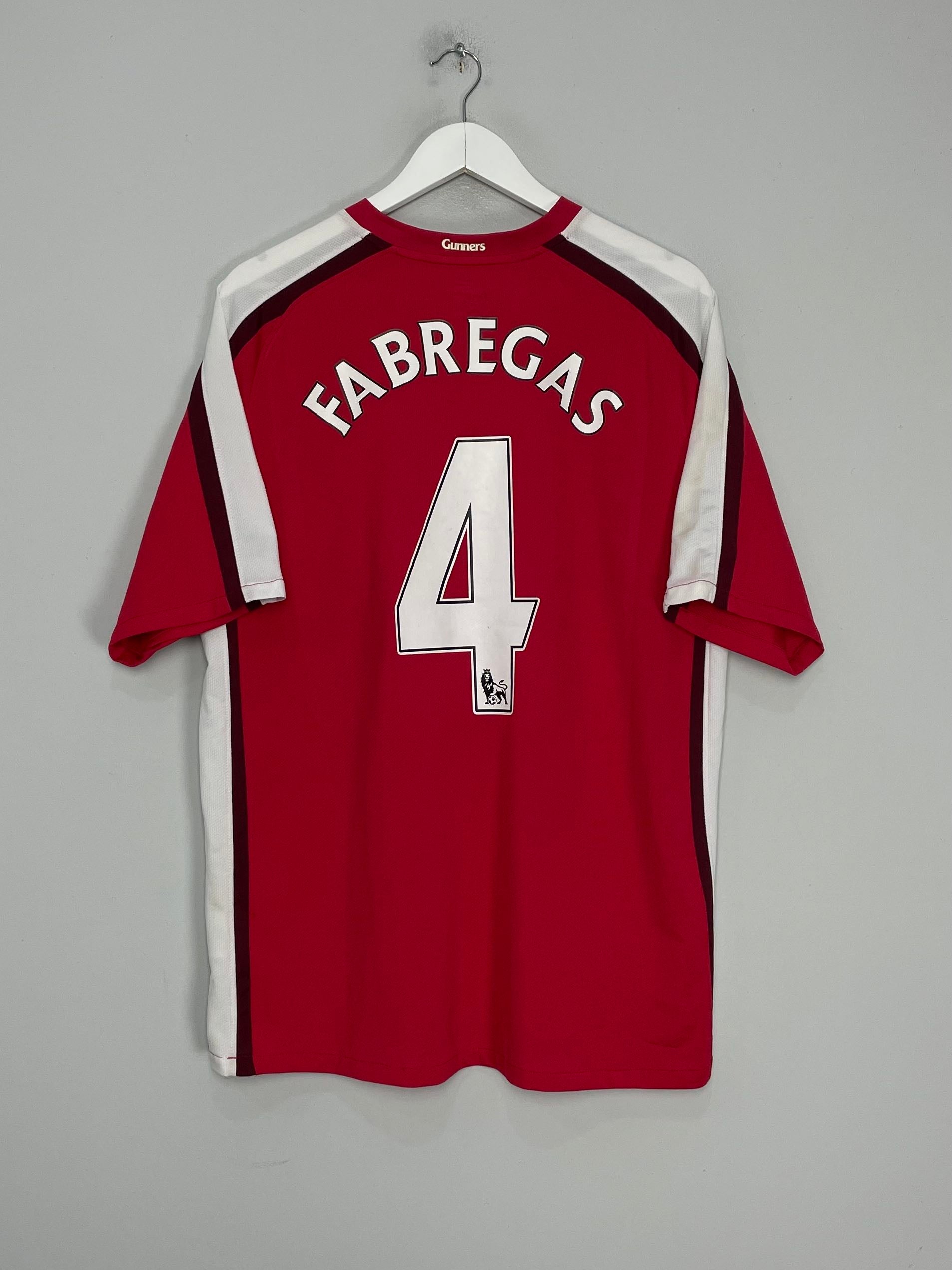 2008/10 ARSENAL FABREGAS #4 HOME SHIRT (XL) NIKE