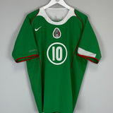 2004/06 MEXICO C.BLANCO #10 HOME SHIRT (L) NIKE