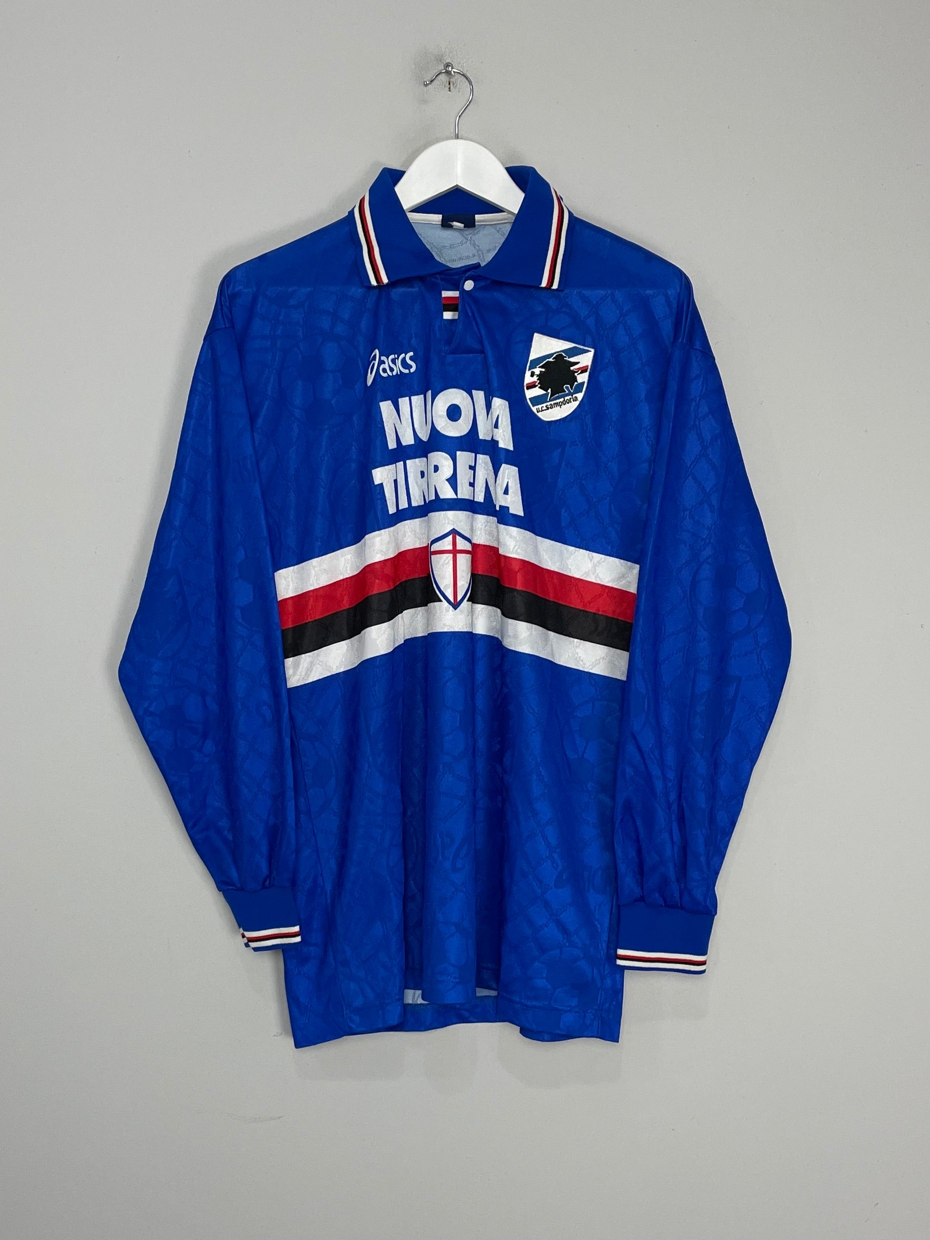 1995/96 SAMPDORIA #6 L/S HOME SHIRT (L) ASICS