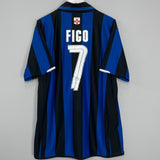 2007/08 INTER MILAN FIGO #7 *CENTENARY* HOME SHIRT (XL) NIKE