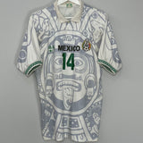 1996/98 MEXICO DEL OLMO #14 AWAY SHIRT (M) ABA SPORT