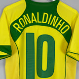 2004/06 BRAZIL RONALDINHO #10 HOME SHIRT (S) NIKE