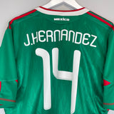 2010 MEXICO J.HERNANDEZ #14 HOME SHIRT (XL) ADIDAS