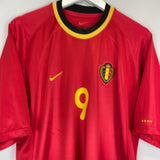 2000/02 BELGIUM MPENZA #9 HOME SHIRT (L) NIKE