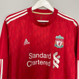 2010/12 LIVERPOOL SUAREZ #7 L/S HOME SHIRT (XL) ADIDAS