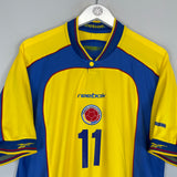 2001/03 COLOMBIA ASPRILLA #11 HOME SHIRT (M) REEBOK