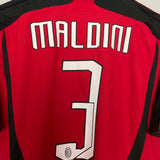 2007/08 AC MILAN MALDINI #3 HOME SHIRT (L) ADIDAS