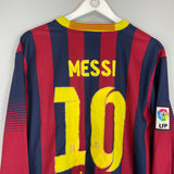 2013/14 BARCELONA MESSI #10 L/S HOME SHIRT (XL) NIKE