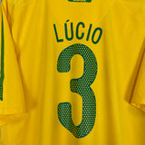 2010/11 BRAZIL LUCIO #3 HOME SHIRT (XL) NIKE