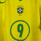 2004/06 BRAZIL RONALDO #9 HOME SHIRT (L) NIKE