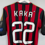 2013/14 AC MILAN KAKA #22 C/L HOME SHIRT (S) ADIDAS