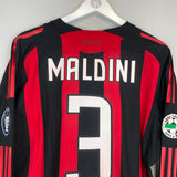 2008/09 AC MILAN MALDINI #3 *PLAYER ISSUE* L/S HOME SHIRT (XL) ADIDAS