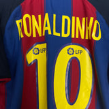 2003/04 BARCELONA RONALDINHO #80 HOME SHIRT (L) NIKE