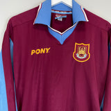 1997/99 WEST HAM L/S HOME SHIRT (M) PONY