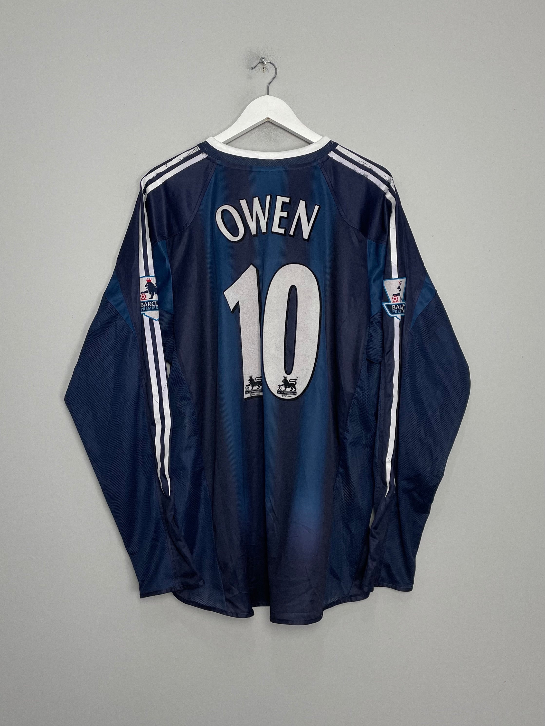 2004/05 NEWCASTLE UNITED OWEN #10 L/S AWAY SHIRT (XXL) ADIDAS