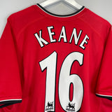 2000/02 MANCHESTER UNITED KEANE #16 HOME SHIRT (XL) UMBRO