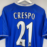 2003/04 CHELSEA CRESPO #21 HOME SHIRT (L) UMBRO