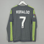 2015/16 REAL MADRID RONALDO #7 L/S AWAY SHIRT (M) ADIDAS