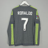 2015/16 REAL MADRID RONALDO #7 L/S AWAY SHIRT (M) ADIDAS