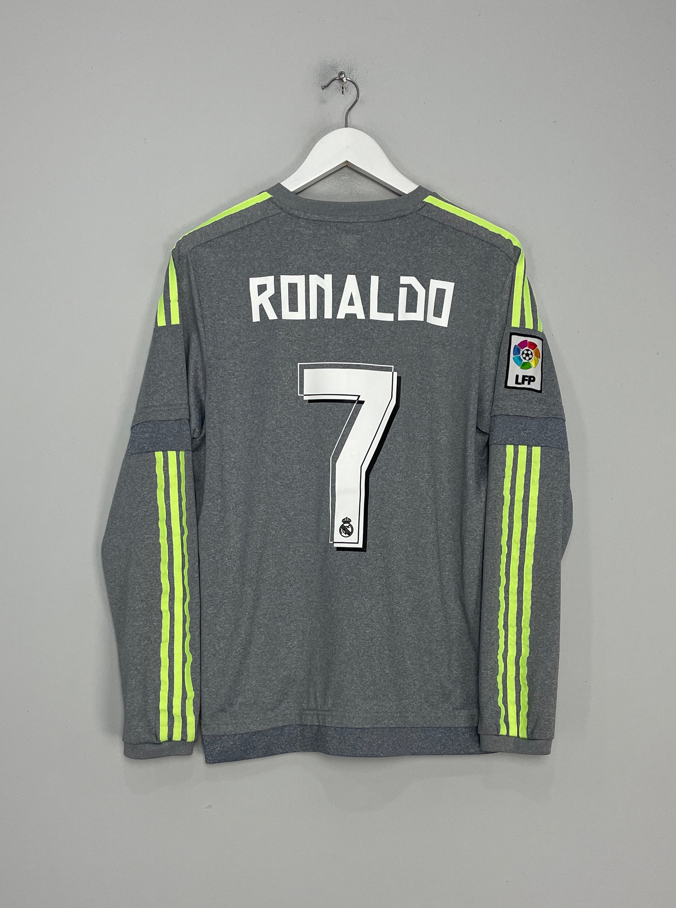 2015/16 REAL MADRID RONALDO #7 L/S AWAY SHIRT (M) ADIDAS