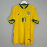 2006/08 BRAZIL RONALDINHO #10 HOME SHIRT (XL) NIKE