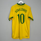 2006/08 BRAZIL RONALDINHO #10 HOME SHIRT (XL) NIKE