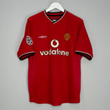 2000/02 MANCHESTER UNITED KEANE #16 C/L HOME SHIRT (M) UMBRO