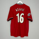 2000/02 MANCHESTER UNITED KEANE #16 C/L HOME SHIRT (M) UMBRO