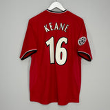 2000/02 MANCHESTER UNITED KEANE #16 C/L HOME SHIRT (M) UMBRO