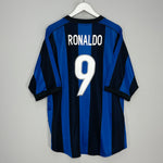 1999/00 INTER MILAN RONALDO #9 HOME SHIRT (XL) NIKE