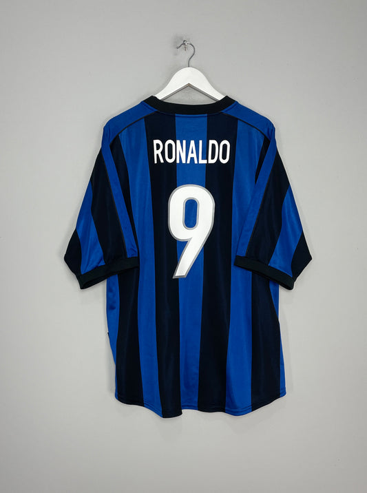 1999/00 INTER MILAN RONALDO #9 HOME SHIRT (XL) NIKE