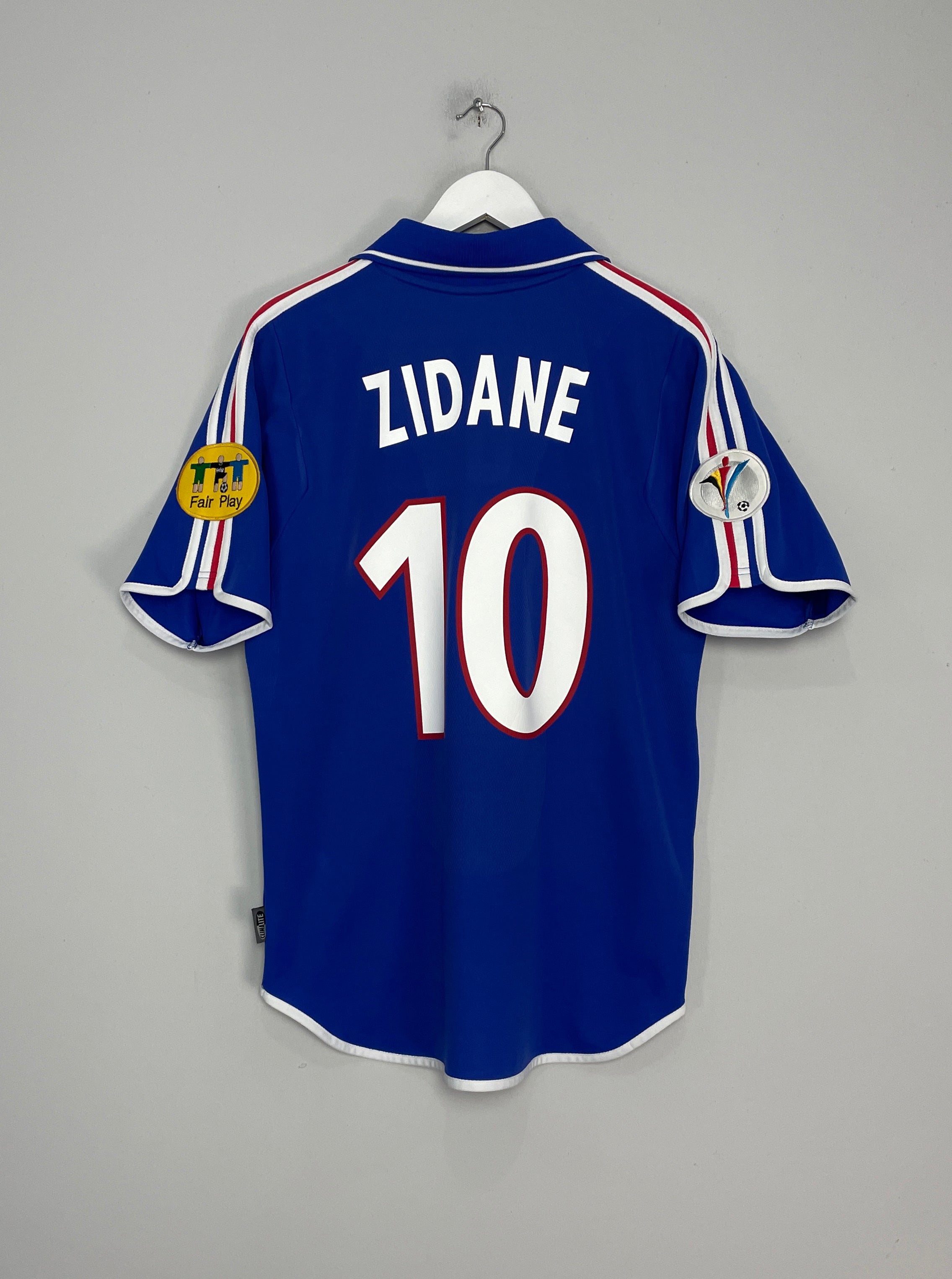 2000/02 FRANCE ZIDANE #10 HOME SHIRT (M) ADIDAS