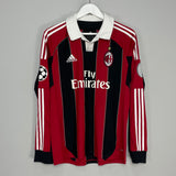 2012/13 AC MILAN IBRAHIMOVIC #11 L/S C/L HOME SHIRT (M) ADIDAS