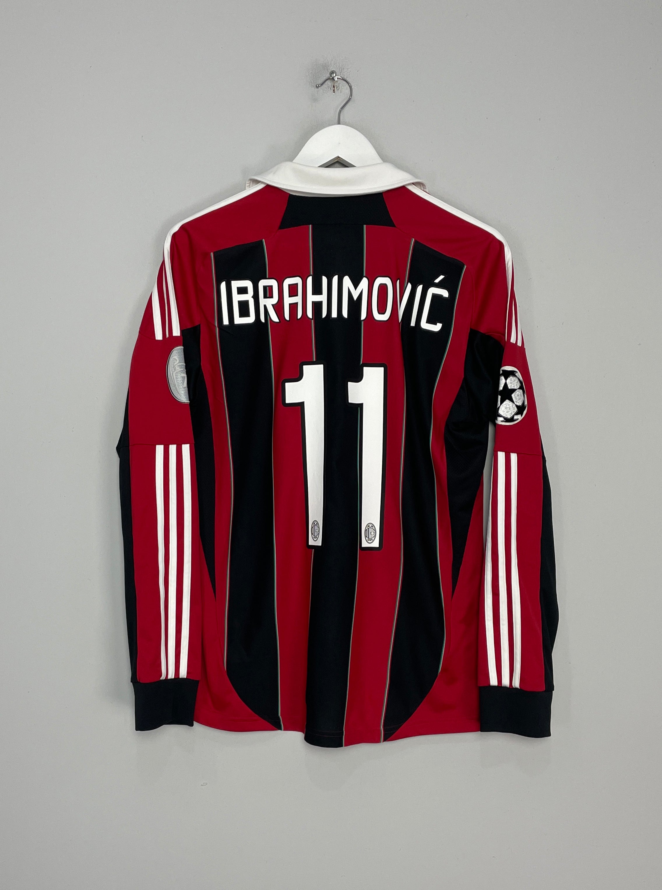 2012/13 AC MILAN IBRAHIMOVIC #11 L/S C/L HOME SHIRT (M) ADIDAS