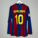 2006/07 BARCELONA RONALDINHO #10 L/S HOME SHIRT (L) NIKE